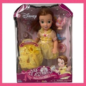 Rare Disney Belle Beauty & The Beast Doll Tea Party Before Once Upon A Time Y2K
